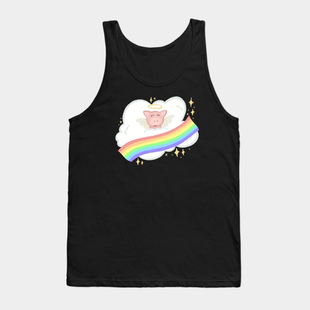 Angel Pig Tank Top by Maddie Doodle